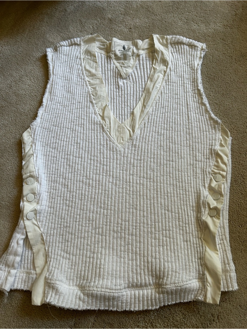 FP Movement by Free People Textured V-Neck Sleeveless Knit Tank